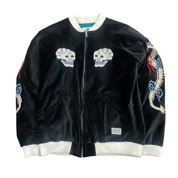 SAINTPAIN 벨벳 해골 용자수 스카잔