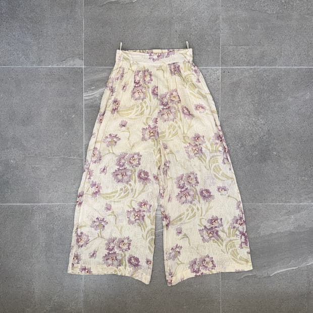 Vanessa Bruno floral pleats silk pants
