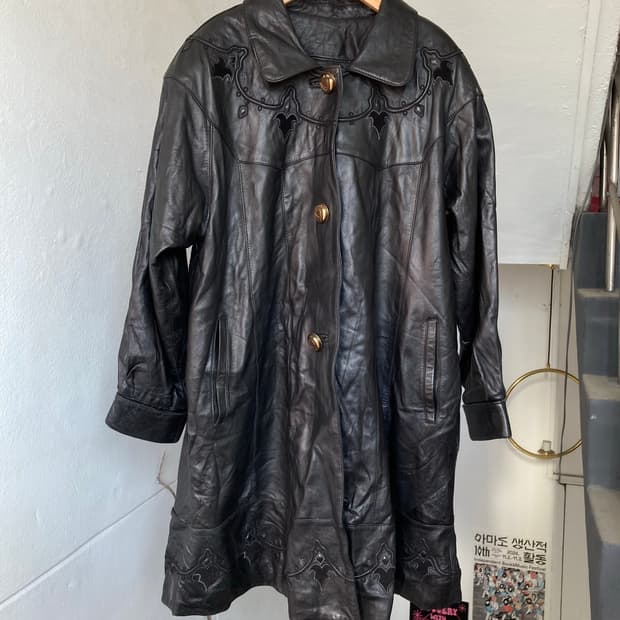 양가죽 웨스턴 롱 코트