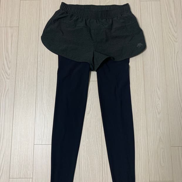 데상트 여성 투인원(2-in-1) 레이어드 레깅스