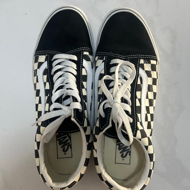 반스 올드스쿨 Primary Check 블랙 화이트