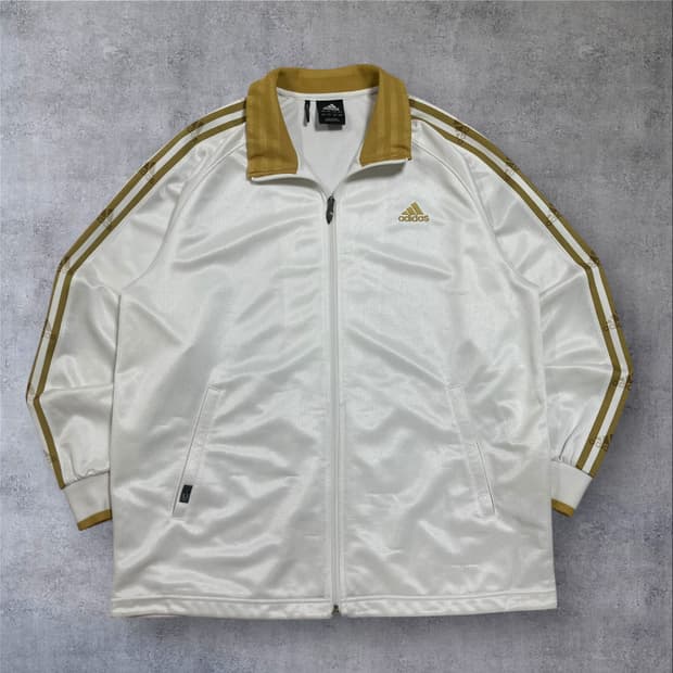 아디다스 스몰 로고 사이드 라인 화이트 트랙탑