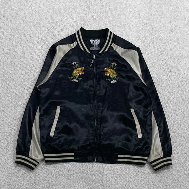 Jpn vintage 재페니즈 빈티지 죽호 스카잔 자켓 블랙