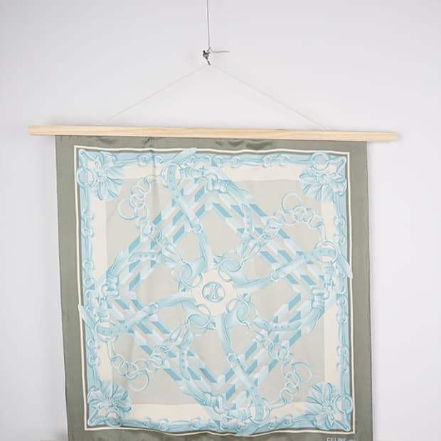  80's CELINE chain print scarf