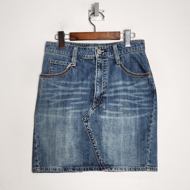 SASSON 데님 미니 스커트