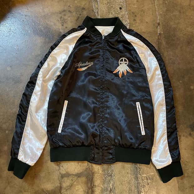 VTG 인디언 스컬 자수 리버시블 스카잔 자켓