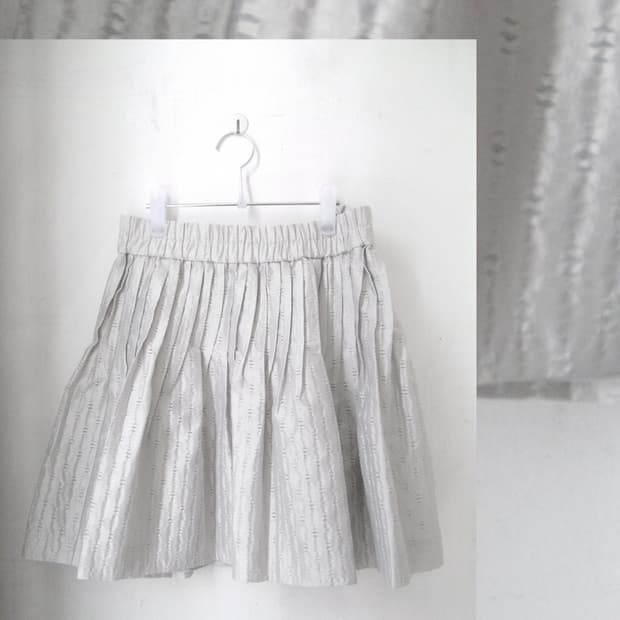 silver pintuck skirt