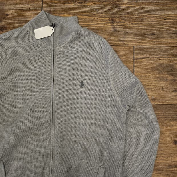 폴로 랄프로렌 그레이 니트 집업 M