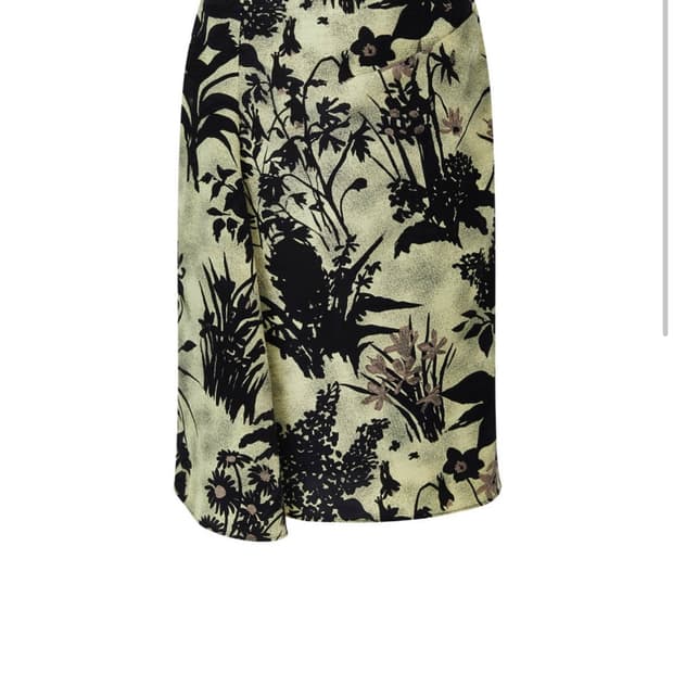arc silk print skirt (lemon shadow)