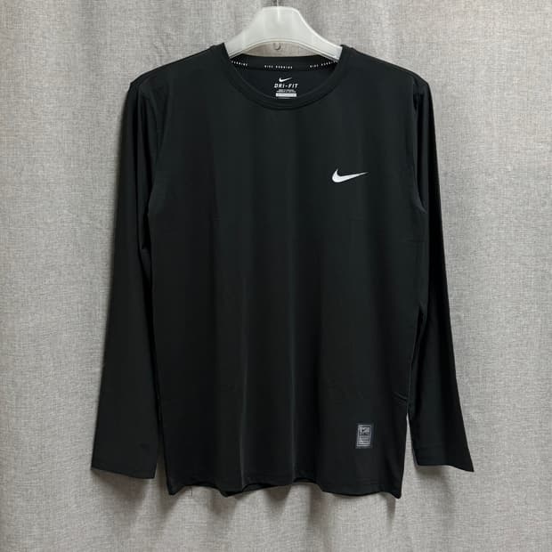 [미사용/L] 나이키 드라이핏 블랙 긴팔 티셔츠