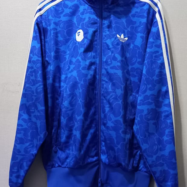 아디다스 베이프 블루 트랙탑 저지 져지집업 90/S
