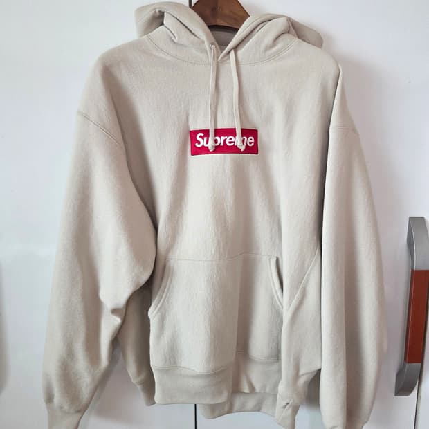 슈프림 박스로고 후드 스웨트셔츠 스톤