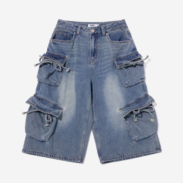 카고 버뮤다 데님 팬츠 (블루)