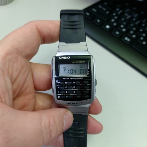 카시오 계산기 시계 블랙