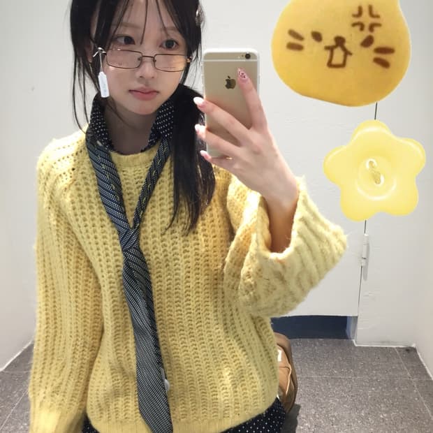 빈티지 노랑 니혼진 코디세트 