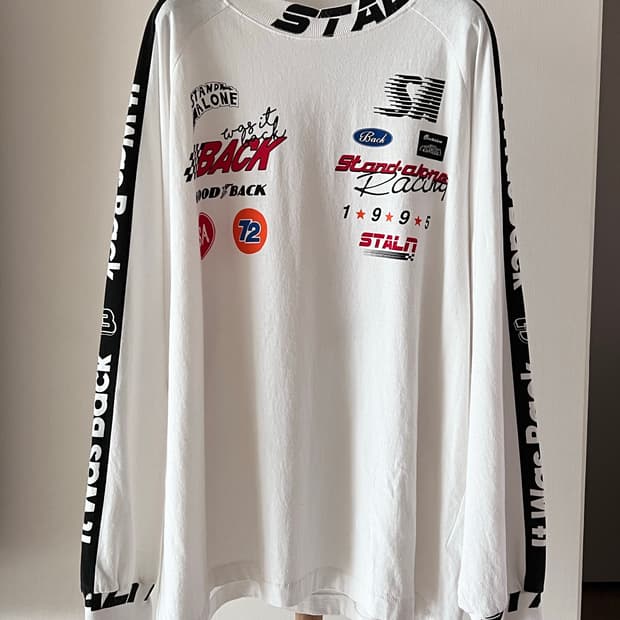 스탠드얼론 레이싱 티셔츠 롱슬리브