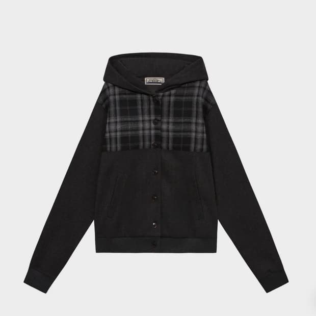 (1) 사로스 saros 체크 자켓 차콜