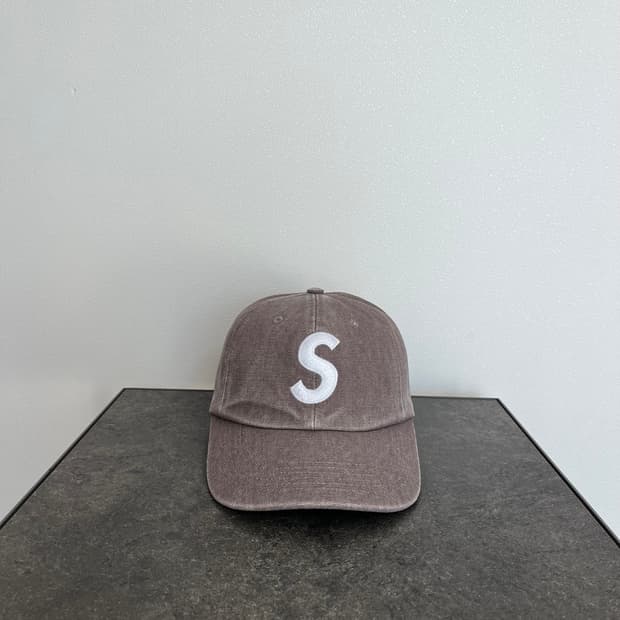 (OS) 슈프림 S로고 볼캡 모자 피그먼트 카키