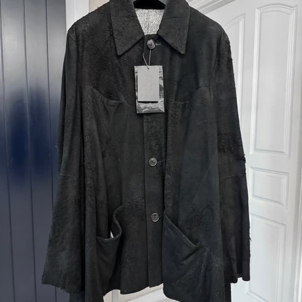 넘버나인(Number Nine) 07 A/W 컬렉션 스웨이드 싱글 자켓 