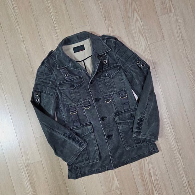 maniac works japan 원워싱 그레이 데님 디테일 재킷