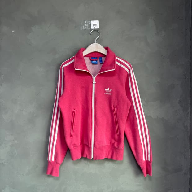 아디다스 파이어버드 백로고 스웻 져지 트랙탑 핑크