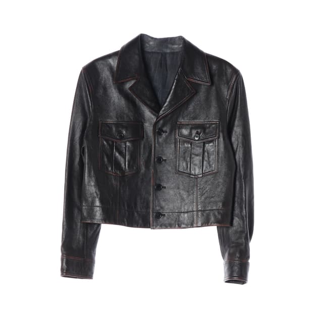 렉토 22FW 밀리터리 레더 숏 자켓 양가죽 재킷 S
