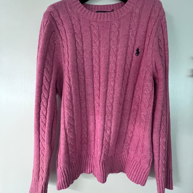 폴로 꽈배기 니트