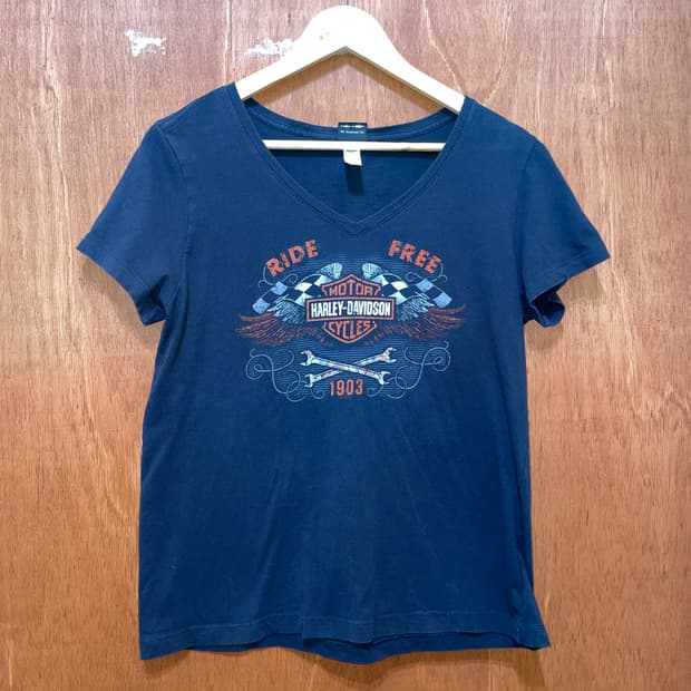 (L) Harley Davidson 할리 프린팅 반팔티