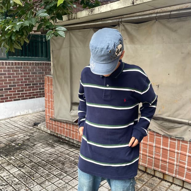 빈티지 해골 스터드 필박스 캡