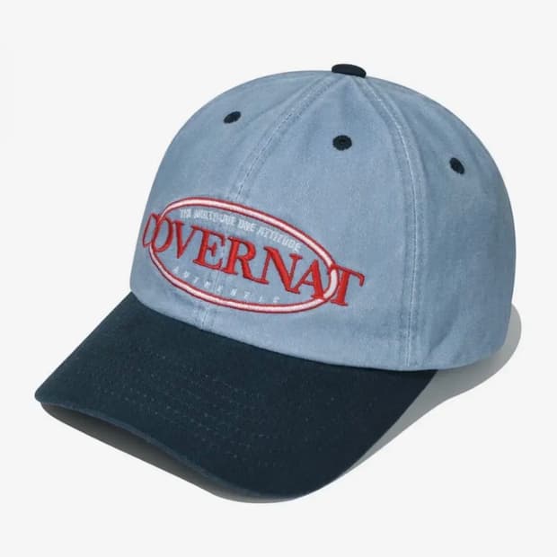 커버낫 빈티지 로고 볼캡 블루