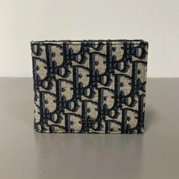 [S급] 디올 오블리크 자카드 반지갑