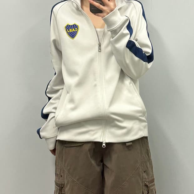 나이키 보카주니어스 화이트 트랙 져지