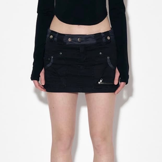 pleasenofollow 카밀라 스커트 블랙 M
