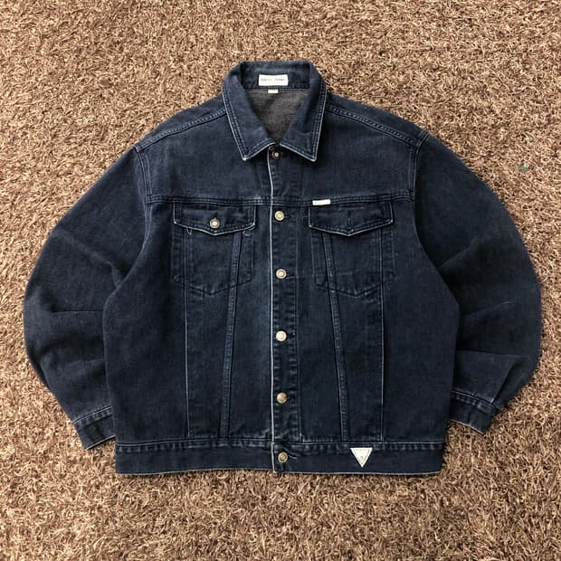 105 게스 90s 블랭킷 데님 트러커 자켓
