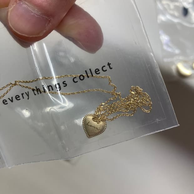 every things collect 실버 하트팬던트 목걸이