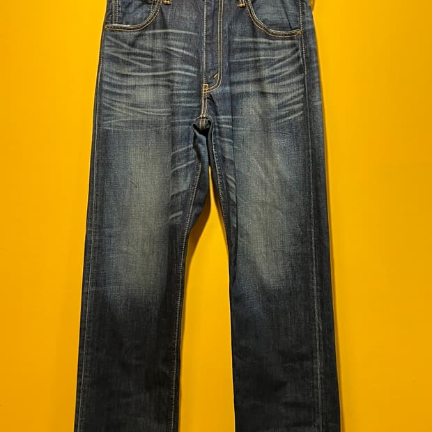 [31] 리바이스 Lot 703 일본 내수 가죽 패치 인디고 데님