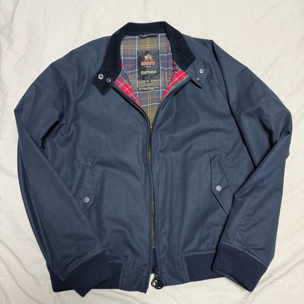 바버 X 바라쿠타 포르톤 왁스자켓 네이비 자켓 XL