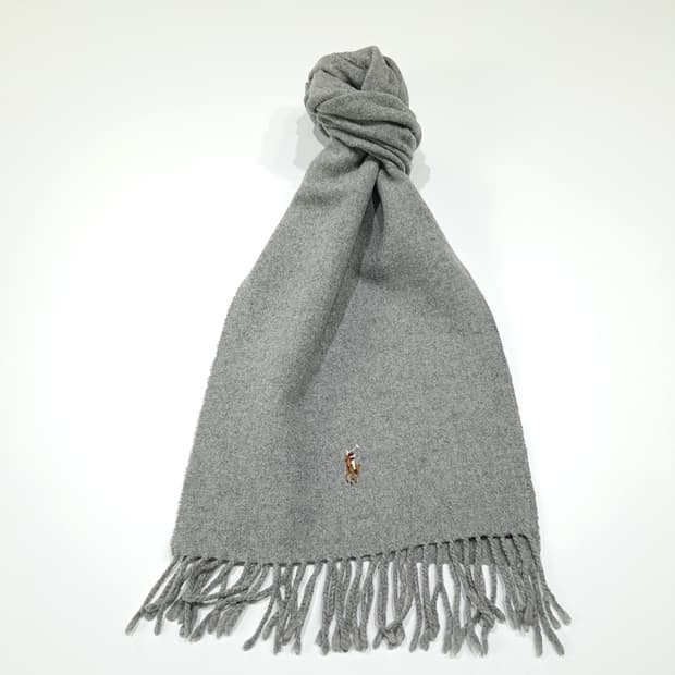 MX594 폴로 00s 이태리판 램스울 멀티포니 그레이 머플러 목도리