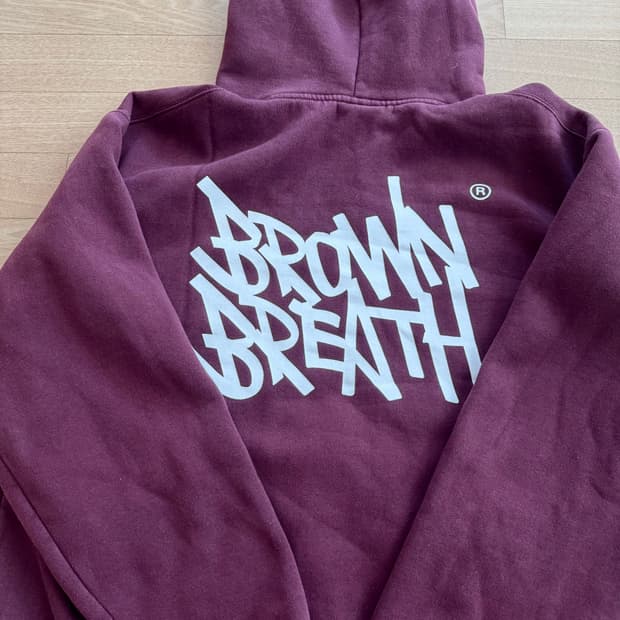 브라운브레스 버건디 후드티