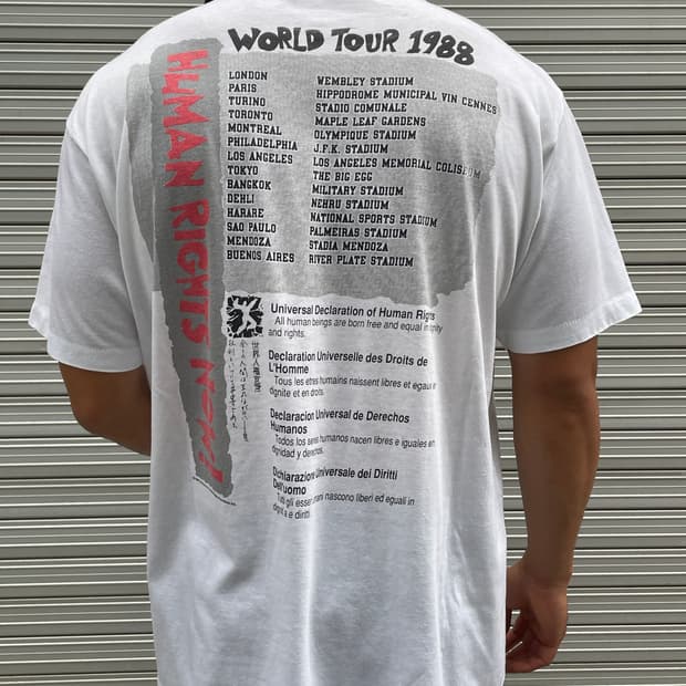 80s Reebok “Human Rights Now!” Tour T