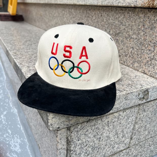 빈티지 USA 올림픽 투톤 모자 캡 y18737