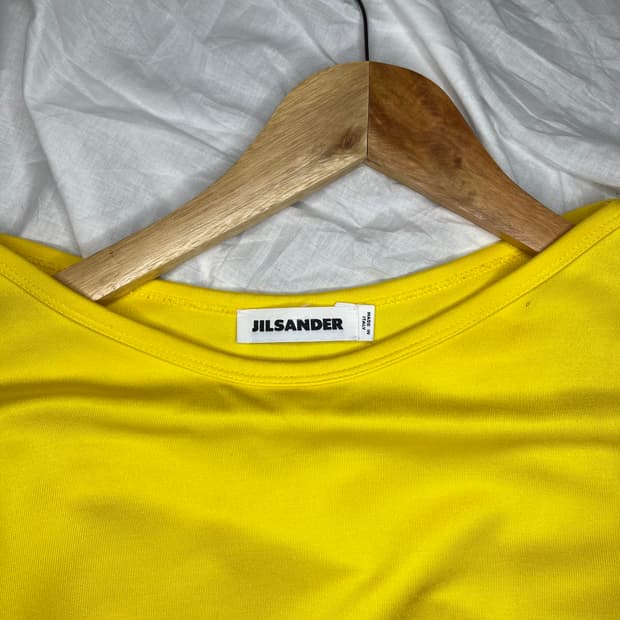 질샌더 15S/S 아카이브 옐로우 저지 롱 원피스