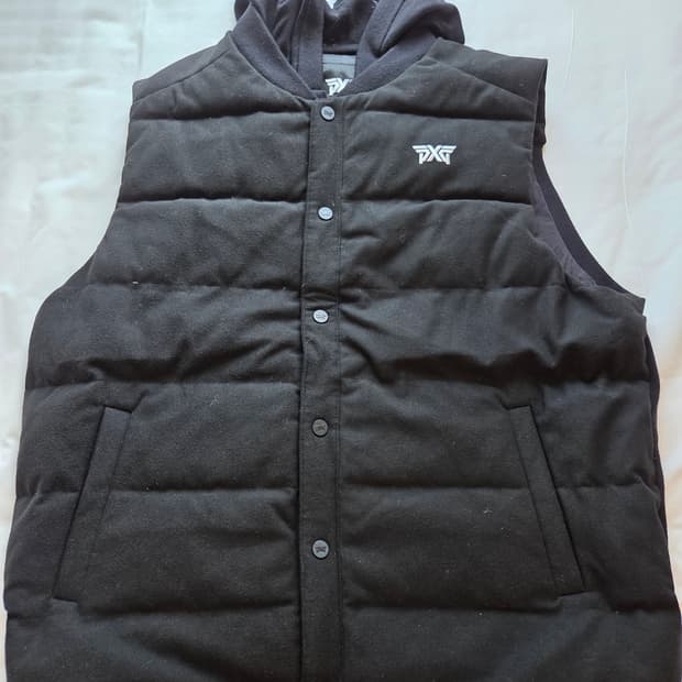 PXG 남성 구스다운 후드 베스트
