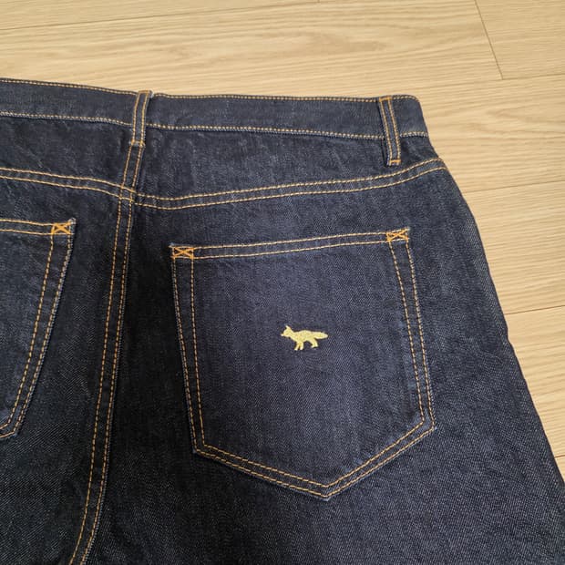 메종키츠네 폭스 자수 셀비지 31사이즈