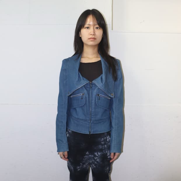 비비안 웨스트우드 레드라벨 09AW 지퍼 디테일 투웨이 데님 자켓