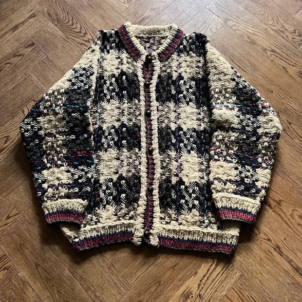 [L]90's 빈티지 핸드메이드 에콰도르 가디건
