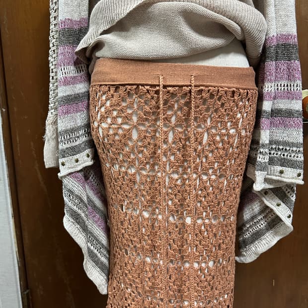 nolley's 보헤미안 니트 베스트