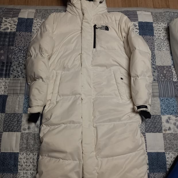 노스페이스 화이트 롱패딩    100