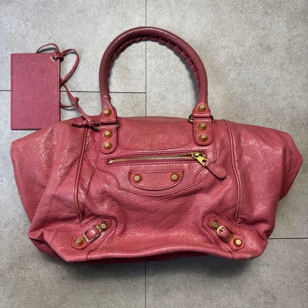 발렌시아가 핑크 백 