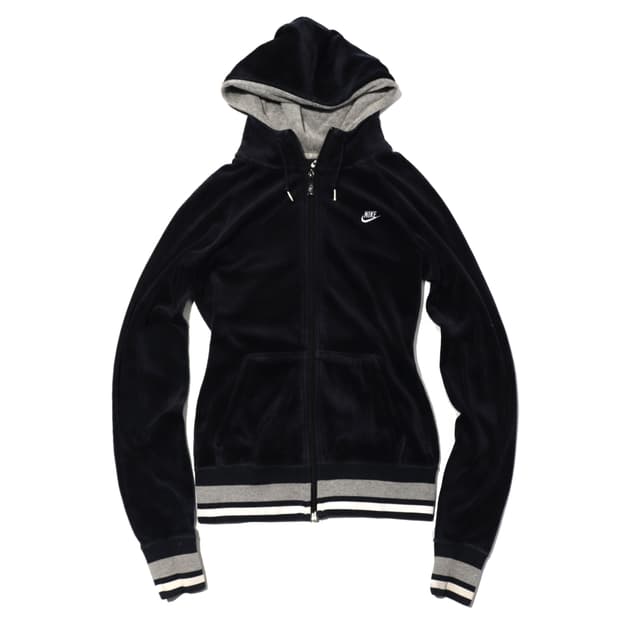 NIKE 벨벳 딱붙핏 후드 집업 women M
